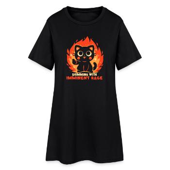 Débordant d’une rage imminente - Robe T-shirt Femme - noir - Devant