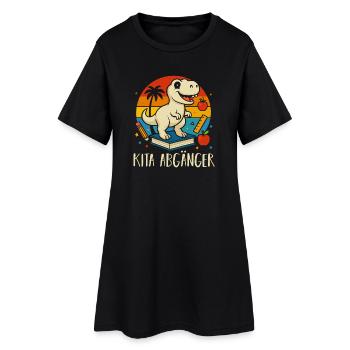 Kita Erste Klasse Dinosaurier Schüler Kindergarten - Frauen T-Shirt-Kleid - Schwarz - Vorne