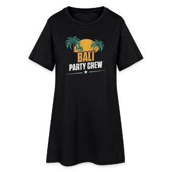 Bali Party Crew - Frauen T-Shirt-Kleid - Schwarz - Vorne