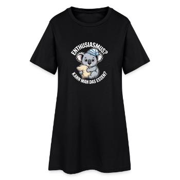 Enthousiasme, tu peux manger du koala fatigué - Robe T-shirt Femme - noir - Devant