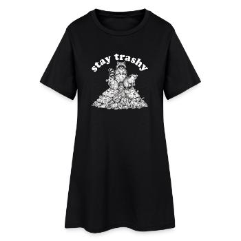 Reste Raton laveur Opossum Skunk - Robe T-shirt Femme - noir - Devant