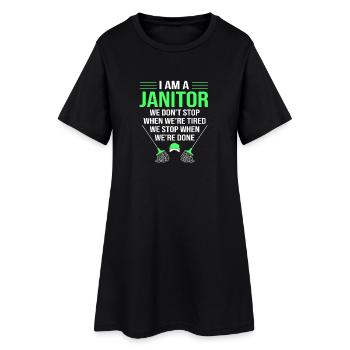 gardien - Robe T-shirt Femme - noir - Devant