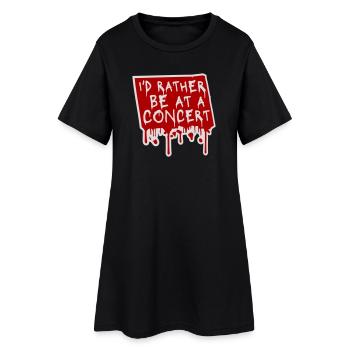Je préférerais être à un concert Lustig Musik Konzert - Robe T-shirt Femme - noir - Devant