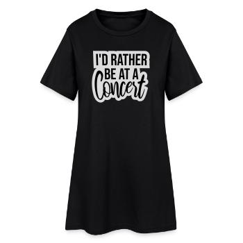 Je préférerais être à un concert Lustig Musik Konzert - Robe T-shirt Femme - noir - Devant