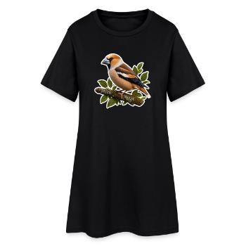 Autocollant Noble Hawfinch – Illustrations détaillées de la nature - Robe T-shirt Femme - noir - Devant