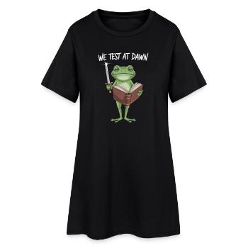 Wir testen bei Dawn Frog Wizard - Frauen T-Shirt-Kleid - Schwarz - Vorne