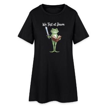 Épée de lecture du Chevalier Grenouille - Robe T-shirt Femme - noir - Devant