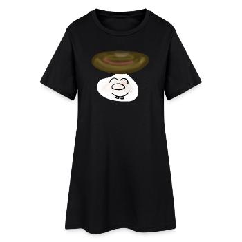 Les enfants champignons champignons drôles - Robe T-shirt Femme - noir - Devant