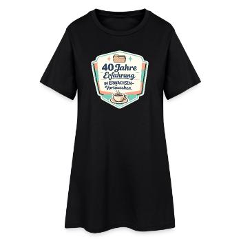 40 Jahre Erfahrung im Erwachsenen-Vortäuschen - Frauen T-Shirt-Kleid - Schwarz - Vorne