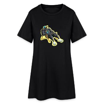Die Ruhe des Kriegers - Frauen T-Shirt-Kleid - Schwarz - Vorne