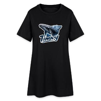 Timmy der Buckelwal – Ostsee-Fan - Frauen T-Shirt-Kleid - Schwarz - Vorne
