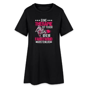 Thérapie coûteuse à moto sans flux d’air - Robe T-shirt Femme - noir - Devant