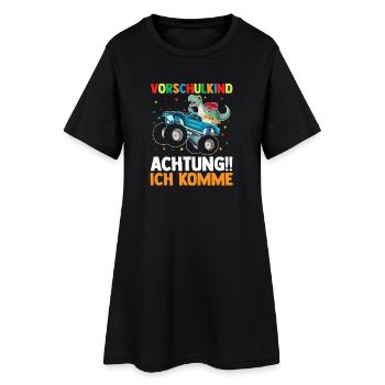 Kita Erste Klasse Dinosaurier Schüler Kindergarten - Frauen T-Shirt-Kleid - Schwarz - Vorne