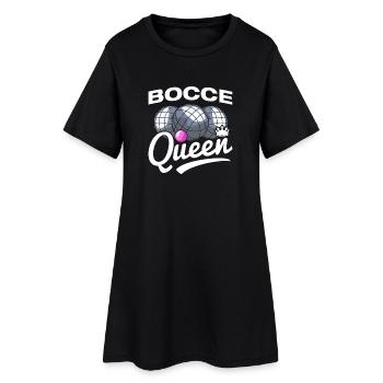 Joueuse de bocce Queen Petanque Boule - Robe T-shirt Femme - noir - Devant