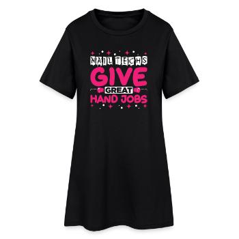 Designer de manucures Salon de manucure cosmétiques - Robe T-shirt Femme - noir - Devant