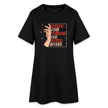 Designer de manucures Salon de manucure cosmétiques - Robe T-shirt Femme - noir - Devant