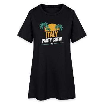 Équipe de fête en Italie - Robe T-shirt Femme - noir - Devant