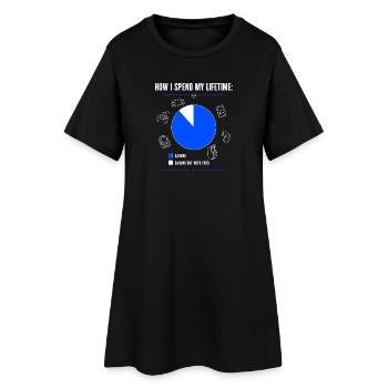 Jouer : comment je passe mon temps - Idée de cadeau - Robe T-shirt Femme - noir - Devant