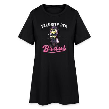 Security of the bride unicorn bachelor party bachelor shot - Women’s T-Shirt Dress - black - Front