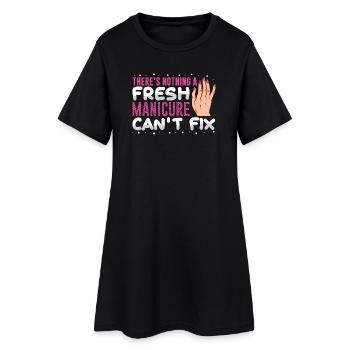 Designer de manucures Salon de manucure cosmétiques - Robe T-shirt Femme - noir - Devant