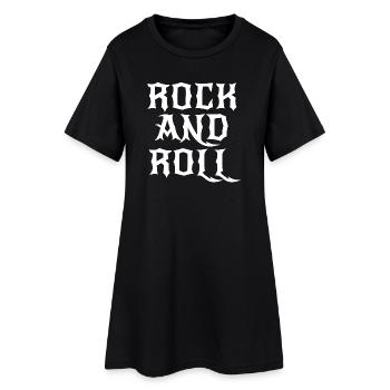 Rock'n'Roll-Gothic-Logo - Frauen T-Shirt-Kleid - Schwarz - Vorne