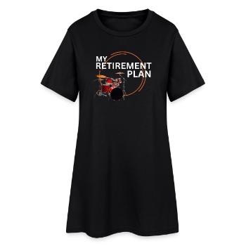 Retraite, batteur : mon plan de retraite - Robe T-shirt Femme - noir - Devant