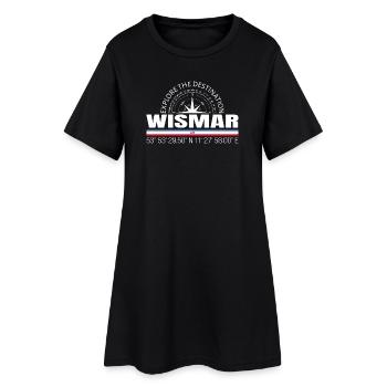 Wismar - Frauen T-Shirt-Kleid - Schwarz - Vorne