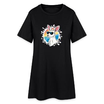 Kangourou Cool - Style Rétro & Lunettes de Soleil - Robe T-shirt Femme - noir - Devant