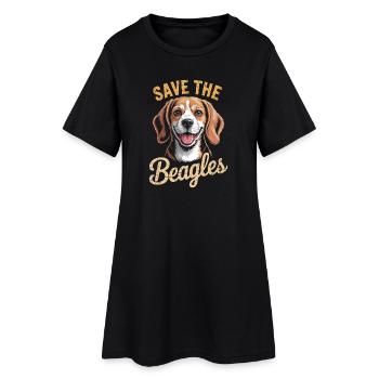 Sauve les Rapetou Beagle Rescue Tee - Robe T-shirt Femme - noir - Devant