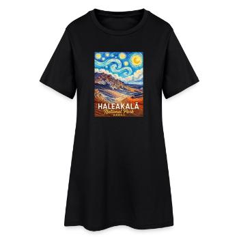 Parc national de Haleakalā, Hawaï - Robe T-shirt Femme - noir - Devant