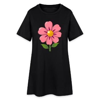 Fleurs pastel fleurs, rose cadeau maman - Robe T-shirt Femme - noir - Devant
