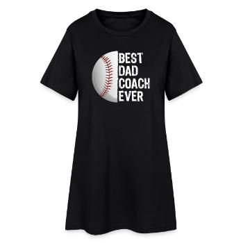 Meilleur Père Entraîneur de Baseball Jamais Joué - Robe T-shirt Femme - noir - Devant