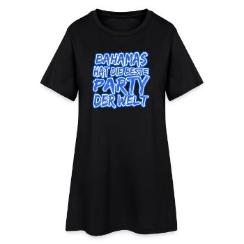 Urlaub Bahamas - Frauen T-Shirt-Kleid - Schwarz - Vorne