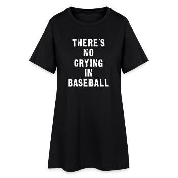 Baseball Motto Bold Tee - Women’s T-Shirt Dress - black - Front