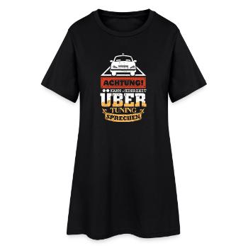 Tuner Tuning Auto Kfz Motorsport Turbo Spruch - Frauen T-Shirt-Kleid - Schwarz - Vorne