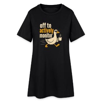 Departure for active monitoring - Women’s T-Shirt Dress - black - Front