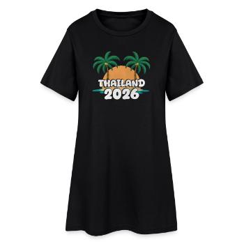 Thaïlande 2026 - Robe T-shirt Femme - noir - Devant