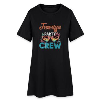 Équipage de Tenerife - Robe T-shirt Femme - noir - Devant