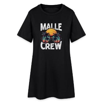 Malle Crew - Robe T-shirt Femme - noir - Devant
