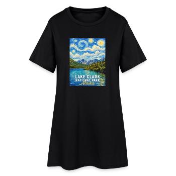 Art paysager de Lake Clark en Alaska - Robe T-shirt Femme - noir - Devant