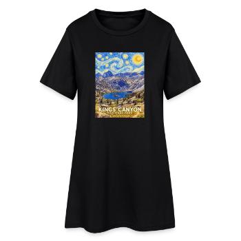 Kings Canyon National Park California Vista - Women’s T-Shirt Dress - black - Front