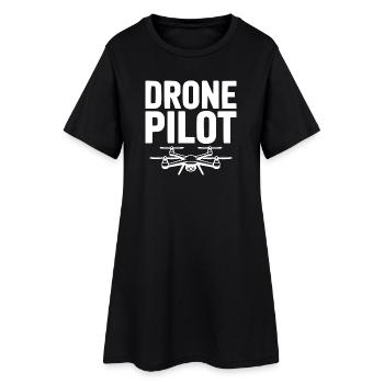 pilote de drone - Robe T-shirt Femme - noir - Devant