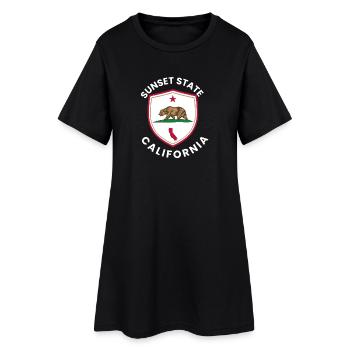 Insigne de Californie de Sunset State - Robe T-shirt Femme - noir - Devant