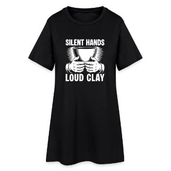 Pottery Artists Loud Clay Pottery - Frauen T-Shirt-Kleid - Schwarz - Vorne