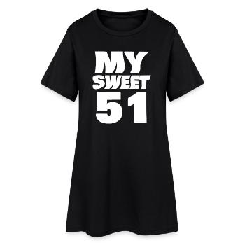 Doux 51 - Robe T-shirt Femme - noir - Devant