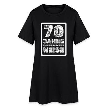 Spruch 70 - Frauen T-Shirt-Kleid - Schwarz - Vorne
