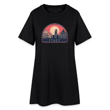 Italy Destinations Sunset Art - Women’s T-Shirt Dress - black - Front