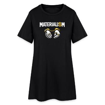 Materialism: Tied Hands Criticism of the System - Women’s T-Shirt Dress - black - Front