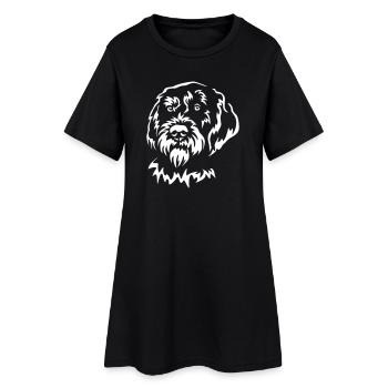 Cesky Fousek Head "Black Edition" - Women’s T-Shirt Dress - black - Front
