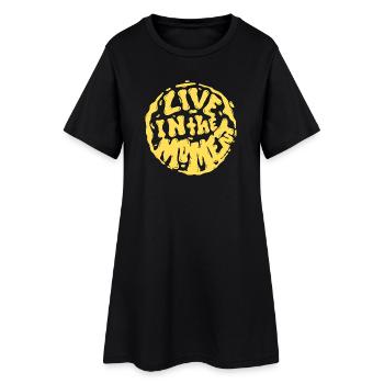 Live In The Moment - Women’s T-Shirt Dress - black - Front